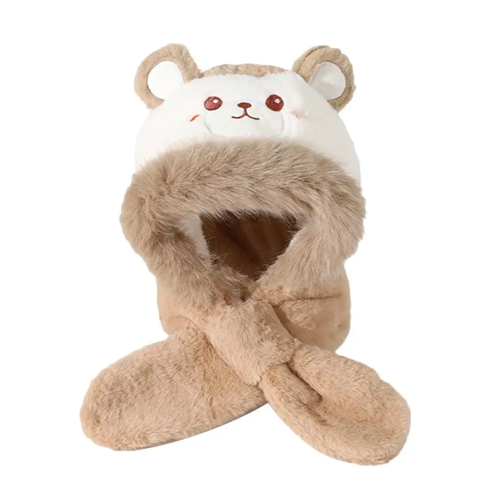 Fashion Winter Hat Thickening Windproof Scarf Hat Integrated Casual Warm Ear Protection Cap Boys Girls - view 4