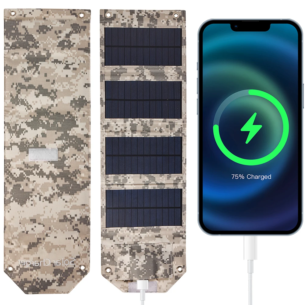 USB ポータブルバッテリー充電器高変換効率 8 ワット 5 V 折りたたみソーラーパネルハイキング旅行用折りたたみソーラーパネル