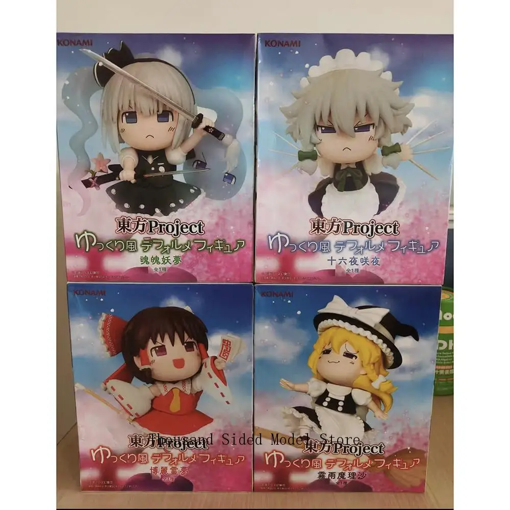IN Stock Original KONAMI Touhou Project Izayoi Sakuya Konpaku Youmu Hakurei Reimu Kawaii Doll Anime Model Collectible Toys Gift