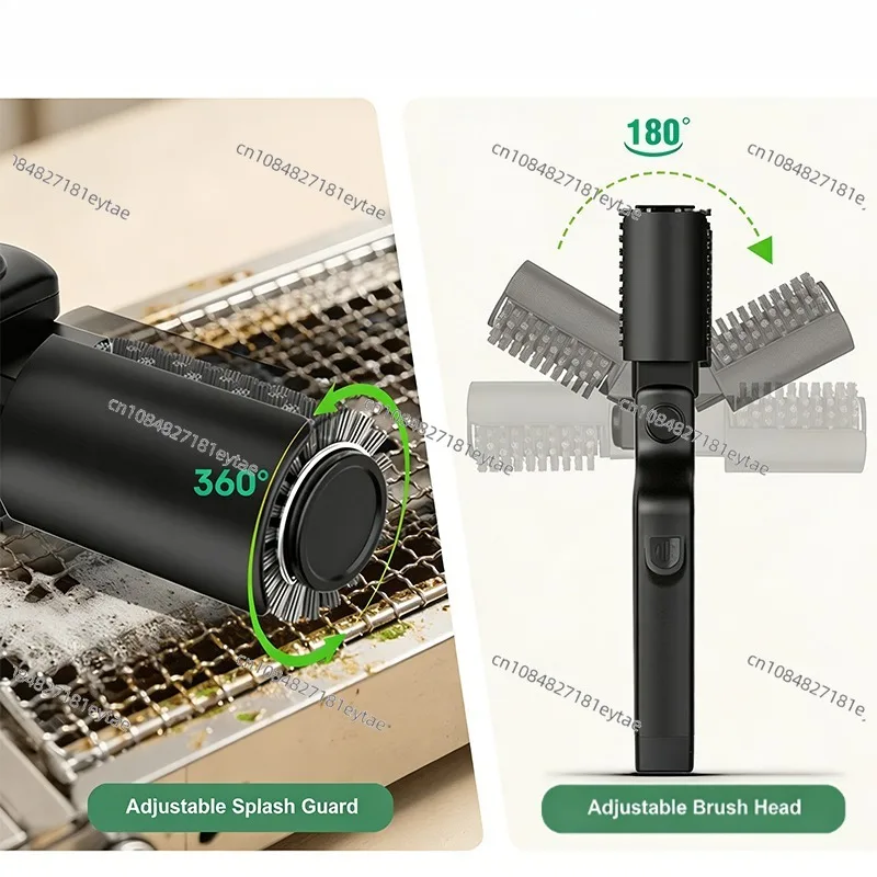 BBQ Grill Brush 3-Speed Settings Electric Grill Brush,180° Adjustable Head,90 Mins Grill Cleaner for Outdoor Griddles Smokers