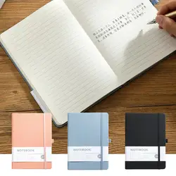 Diary Notebook A5 PU Leather Cover Horizontal Line Notebook Journal 200 Pages Notepads Diary Agenda Business Work Notebook