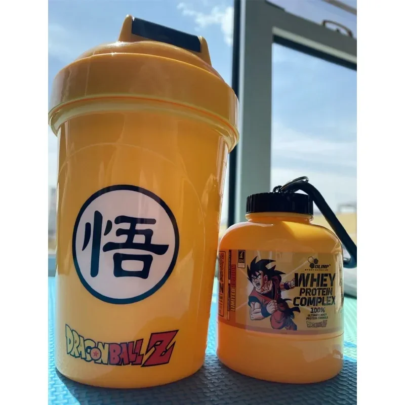 Dragon Ball Goku Shake Cup Plastic Creative Sports Fitness Drinking Cup Bottle Logo Protein Powder Milkshake Box Mixing Cup Gift