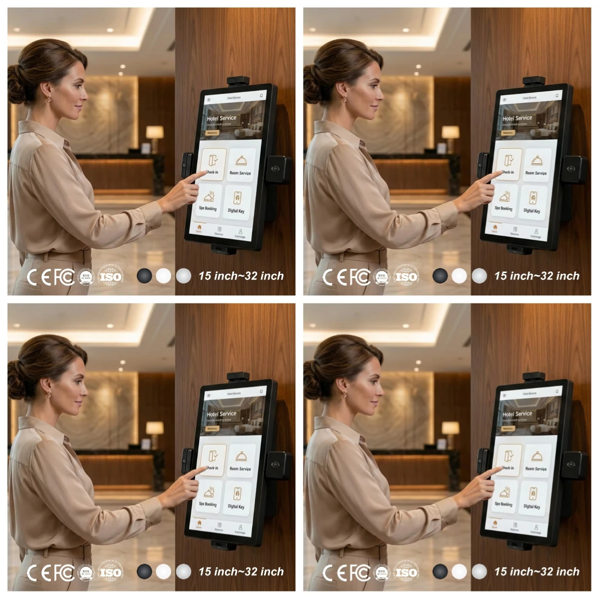 

Настенные платежные киоски для самообслуживания в сфере общественного питания, Android, 16-27 дюймовый HD-дисплей