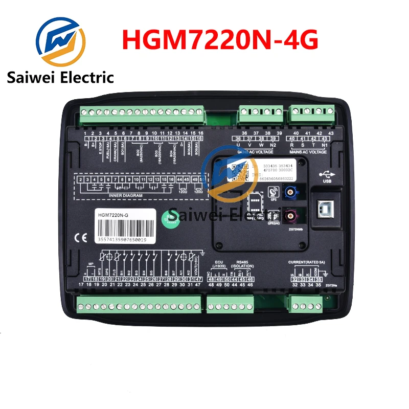 SmartGen HGM7220N-4G HGM7220S HGM7220 HGM7220CAN Integrated Generator Set Controller AMF+GPS+SMS+Cloud Monitoring