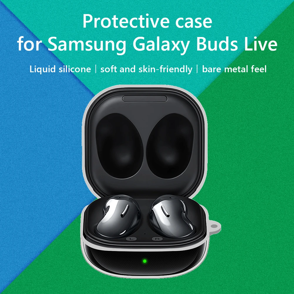 Custodia protettiva per auricolari a cono custodia per cuffie compatibile con Bluetooth senza fili con fibbia per Samsung Galaxybuds2 Live/pro