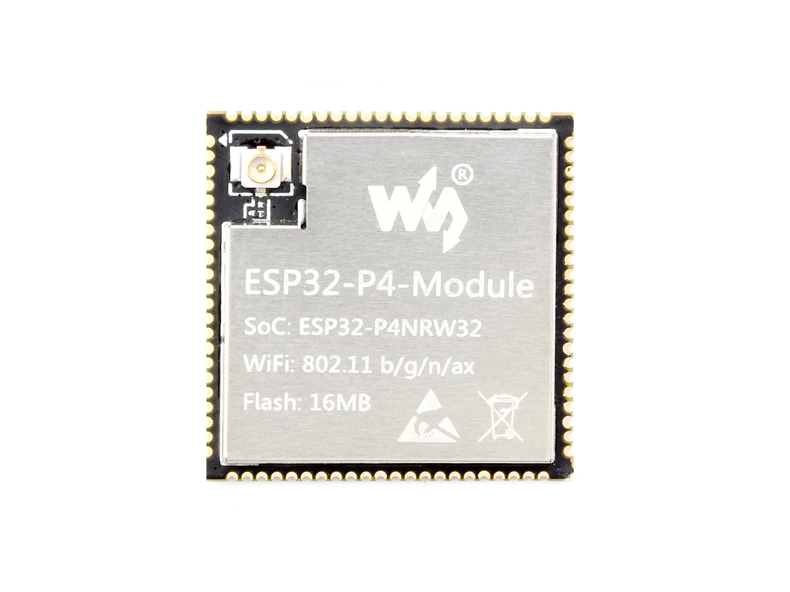Placa principal do módulo Waveshare ESP32-P4, suporta Wi-Fi de 2,4 GHz e Bluetooth 5.3 baseado em ESP32-P4 e ESP32-C6 Design de chip duplo