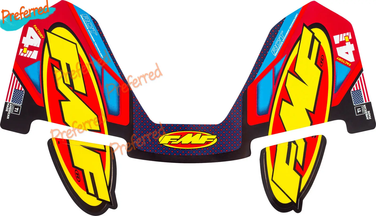 

HIGH QUALITY DECALS FMF MUFFLER AND SILENCER REPLACEMENT REAR FENDER SHROUD STICKER（Customizable Pattern / Size）