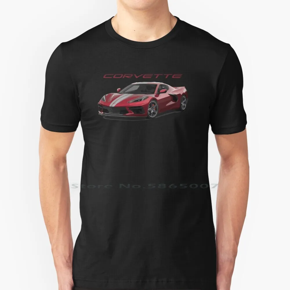 2020 C8 Stingray Long Beach Red 100% Cotton T Shirt Chevy Corvette C8 Stingray Zr1 Corvette C8 Corvette Corvette Stingray C7