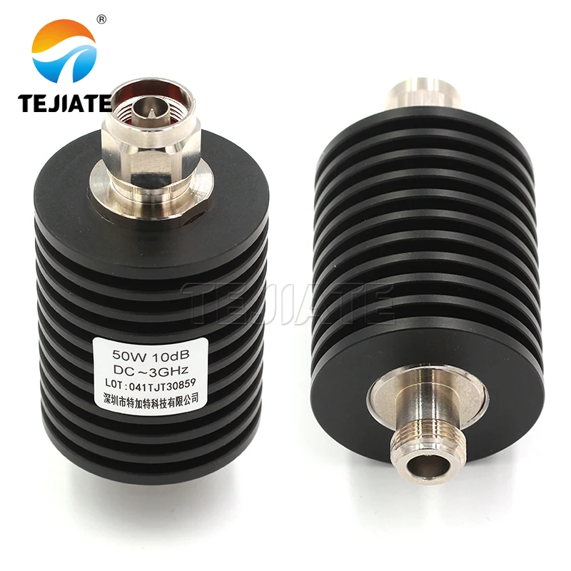 

1PCS N-type attenuator N-JK 50W attenuator DC-3GHz 5DB-50DB RF coaxial fixed N-type male dummy load plug connector