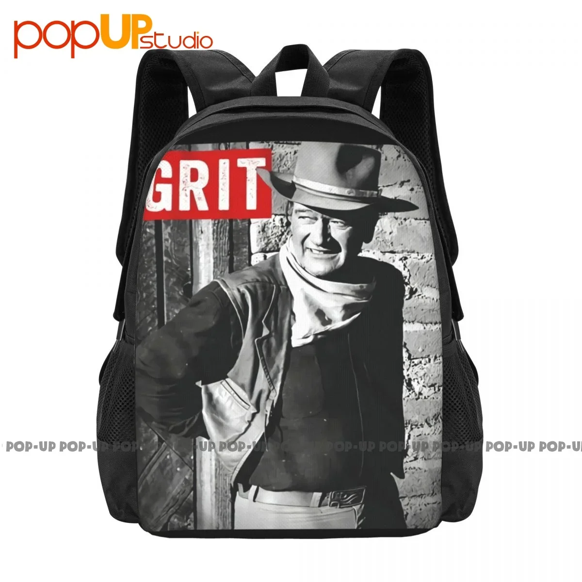 John Wayne Grit Cowboy Hero Western American Legend Backpack Large Capacity Vintage Large Capacity