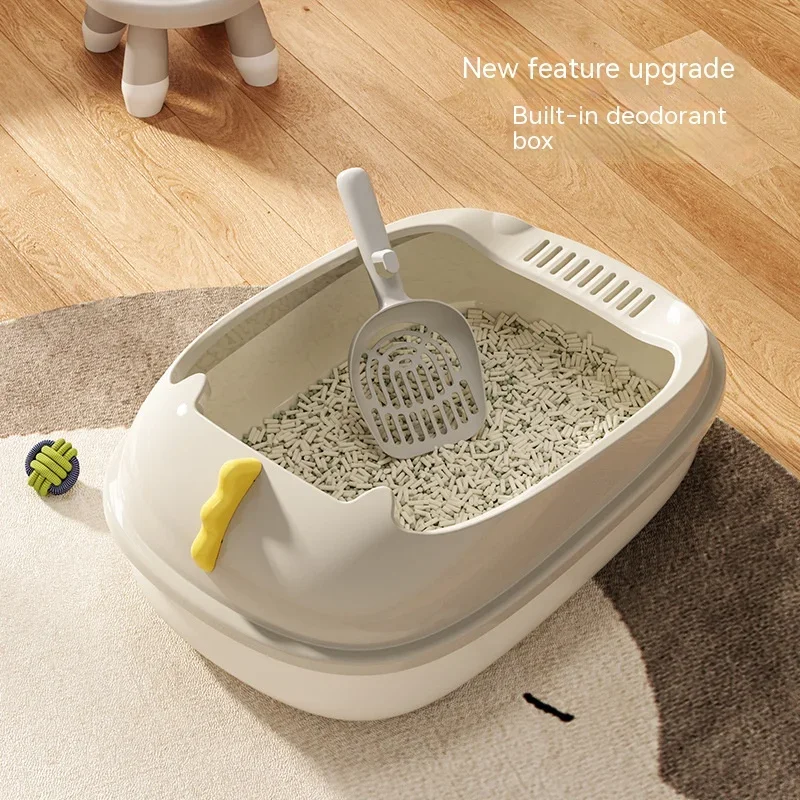 Extra Large Dinosaur Themed Toilet Detachable & Washable Semi Enclosed Anti Splash Litter Box Cat Litter Box Accessories