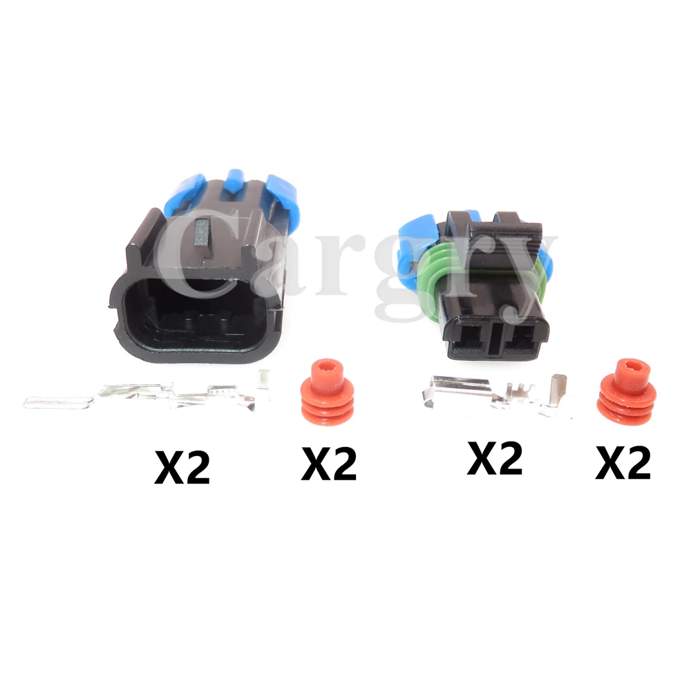 1 Set 2P 15300002 15300027 Car Fan Wiring Harness Waterproof Connector AC Assembly Auto Male Female Docking Socket