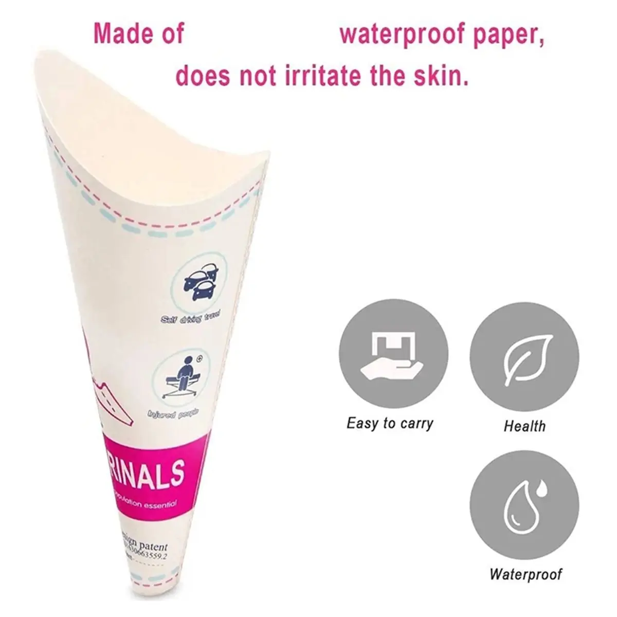 [N84R] 50PCS Paper Urinal Toilet Women Urination Device Urinal Funnel Standing Pee Cup Waterproof Paper Standing Urinary Funnel