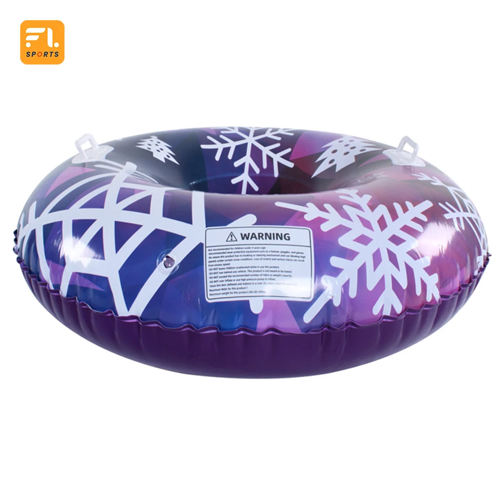 مرافق الملاهي بالجملة دائرة حلقة التزلج البلاستيكية مع مقبض دائرة التزلج الشتوية القابلة للنفخ للبالغين
