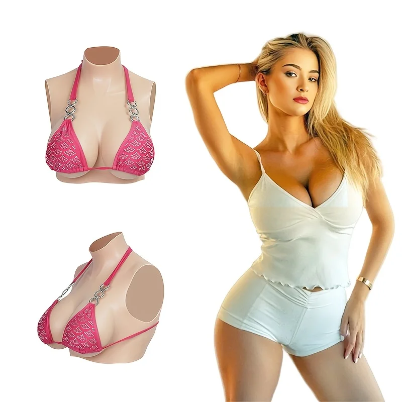 Silicone CD Cross Dressing Fake Breast C/D/E/G Cup, Super Stretch Silicone Breast, Role-playing, Movie And TV Props