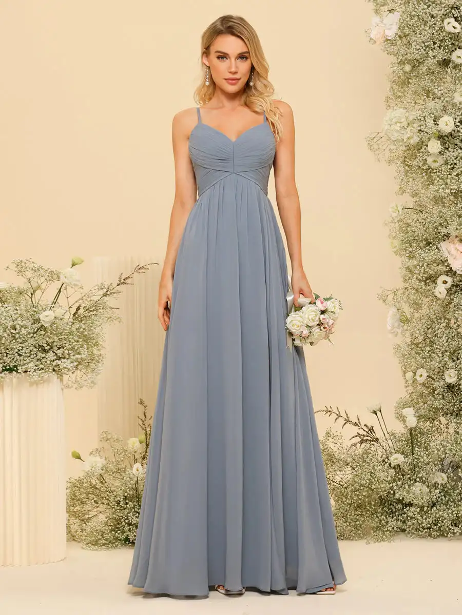 Shiyicey 2024 Sweetheart Spaghetti Strap Simple Special Occasion A-Line Evening Dress Bridesmaid Dresses Prom Gowns for Party