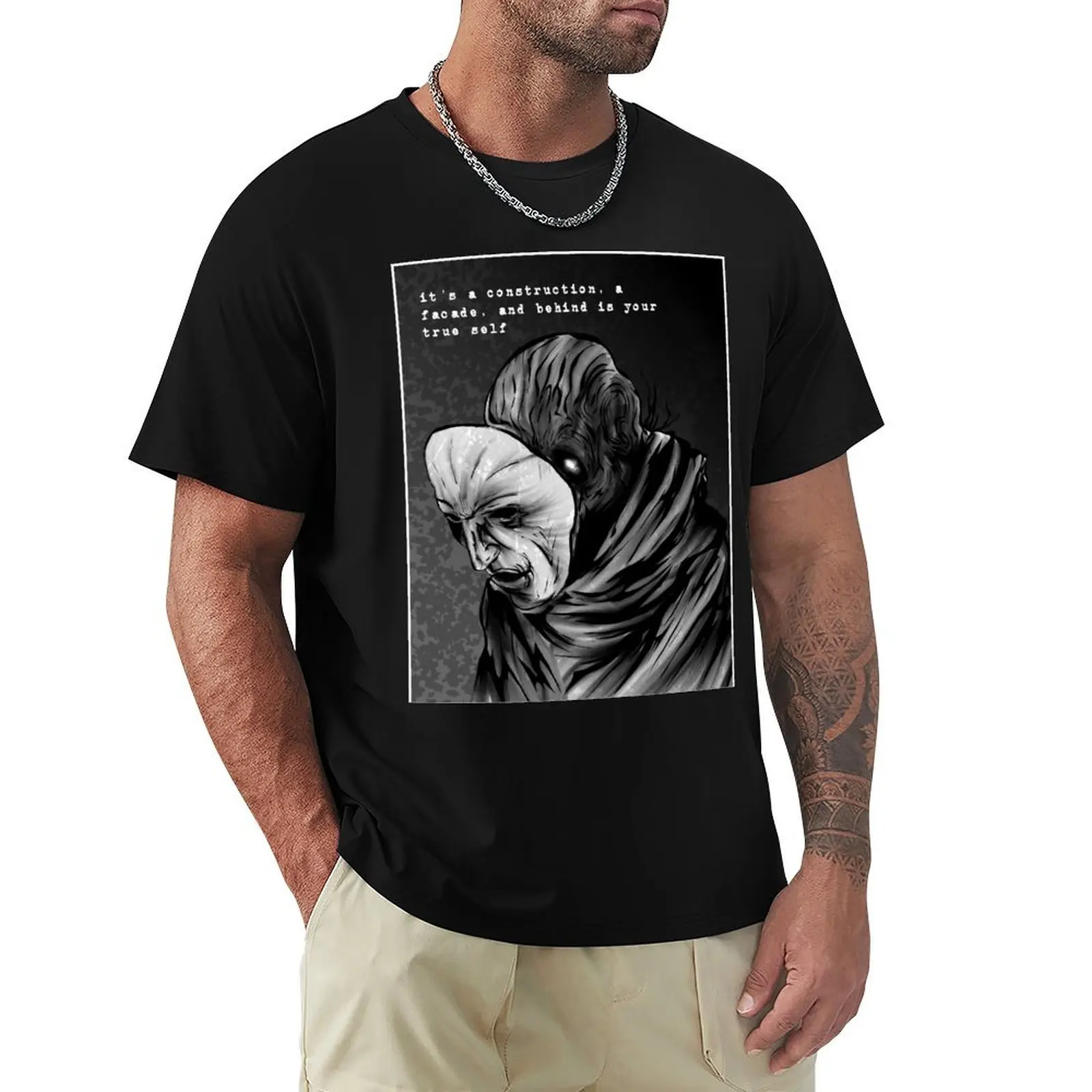 

It's a construction, a facade, and behind is your true self T-Shirt Modern Style Print T-Shirt