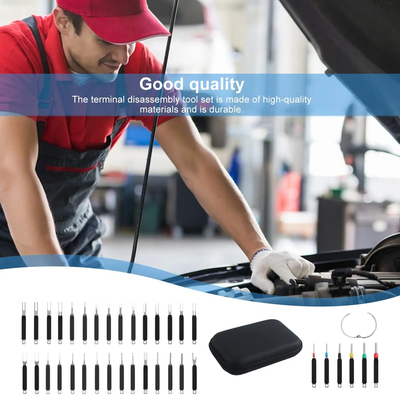 

Terminal Removal Tool Kit 36Pc Terminal Remover Electrical Connector Remover Reusable Electrical Wire Connector Pin Release Tool