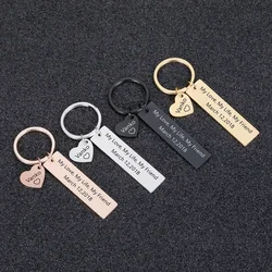 Personalisierte Keychain Geschenk Gravieren Name und Datum Meine Liebe Mein Leben Mein Freund für Paare Männer Frauen Mann Angepasst Geschenk schlüsselring