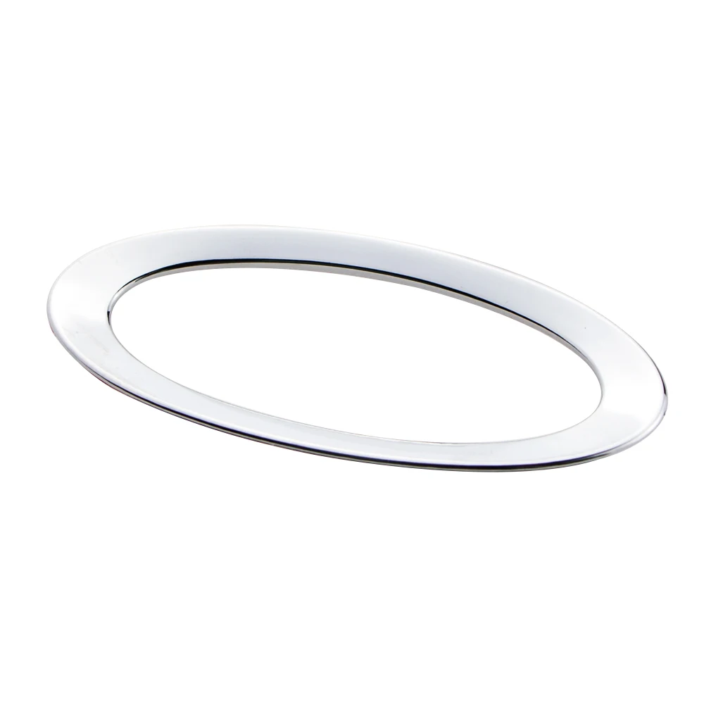 High Quality ABS Chrome Steering Wheel Trim Cover Logo Ring for Ford Focus 2 3 Fiesta Ecosport 2009-2018 Auto Accessories