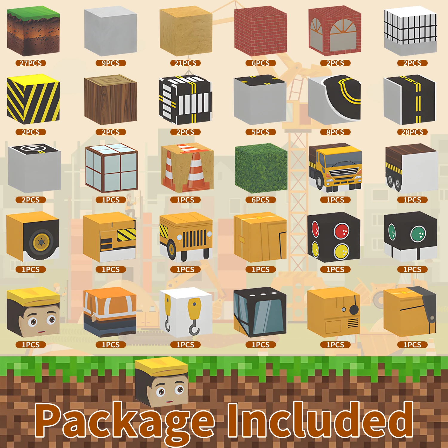 Blocs de construction magnétiques créatifs Mine World, ensemble de cubes magnétiques, modèle de bricolage pour enfants, tige de tige, jouets sensoriels Montessori pour garçons et filles