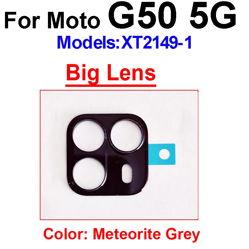 Rear Lens Glass For Motorola MOTO G50 5G XT2149-1 Back Camera Glass Lens Frame Cover with Adhesive Sticker Replacement