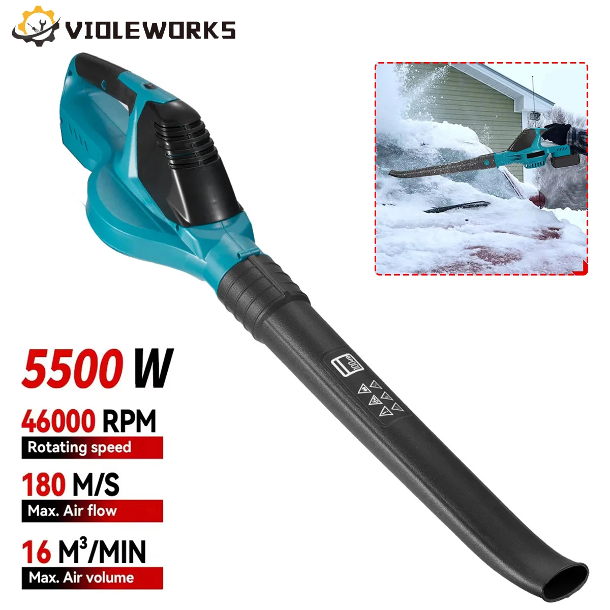 

Electric Air Blower Cordless Leaf Dust Snow Cleaner Household Suction Clean Fallen Leaves Dust Snow Tool For Makita 18V Battery