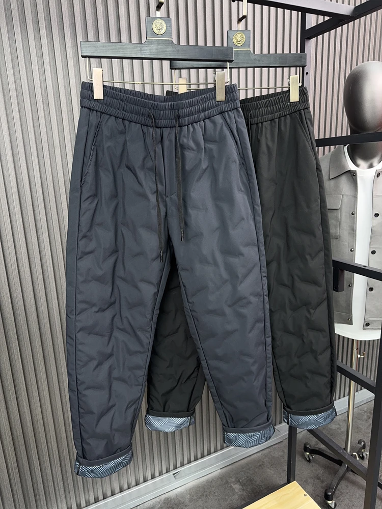 

Men's Winter Outdoor Warmth Du down Trousers Waterproof Snowproof Straight Leg Comfortable Padded Pants Faionable Urban C...