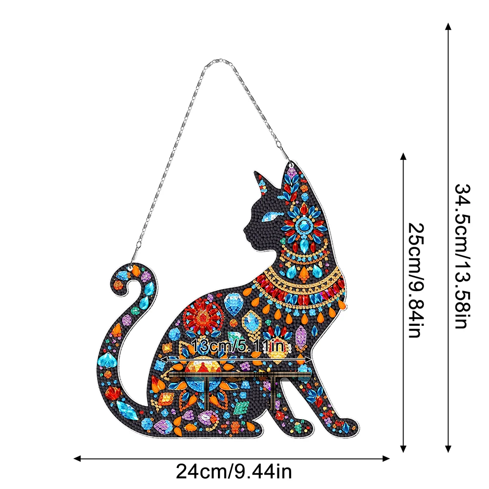 نجمة القمر 5D DIY الماس اللوحة النقاط قلادة مع الرف DIY الماس الفن قلادة كيت الماس اللوحة الحلي لنافذة الجدار #6
