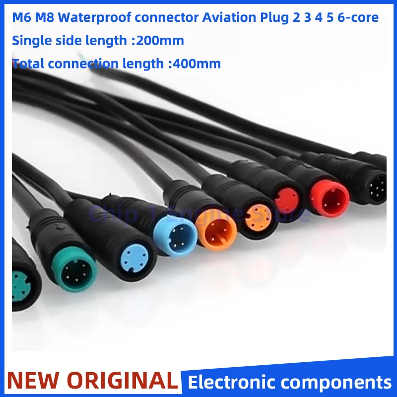 M6 6mm M8 8mm 2/3/4/5/6Pin male&female waterproof connector aviation plug brake cable pluger signal sensor