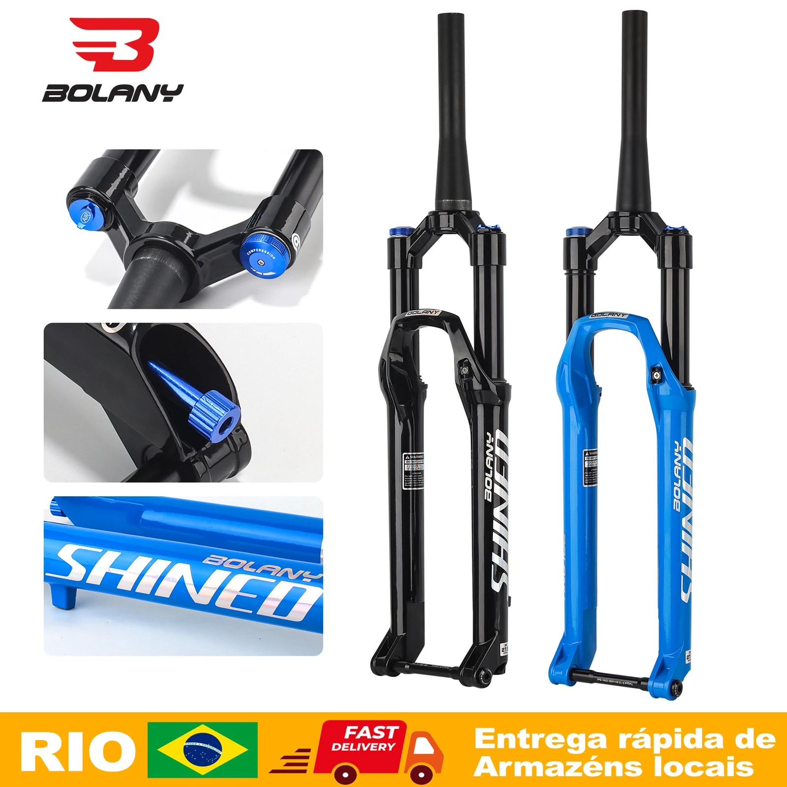 Bolany mtb garfo de ar 29 Polegada suspensão de óleo de ar boost 15x110 ...