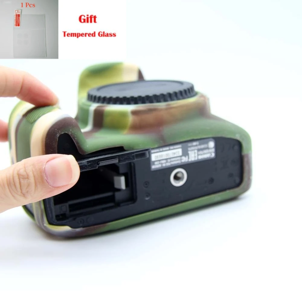 غطاء حماية من السيليكون، لكاميرا Canon 3000D 4000D SLR حافظة من السيليكون حقيبة كاميرا رقمية ناعمة + فيلم مقسى مجاني #6