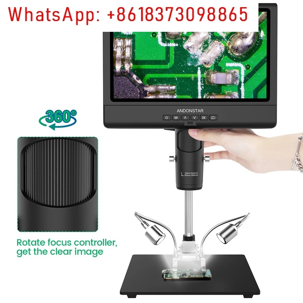 AD209 10-inch LCD Screen Digital Microscope for Phone Repair & Arts & Crafts/Miniature