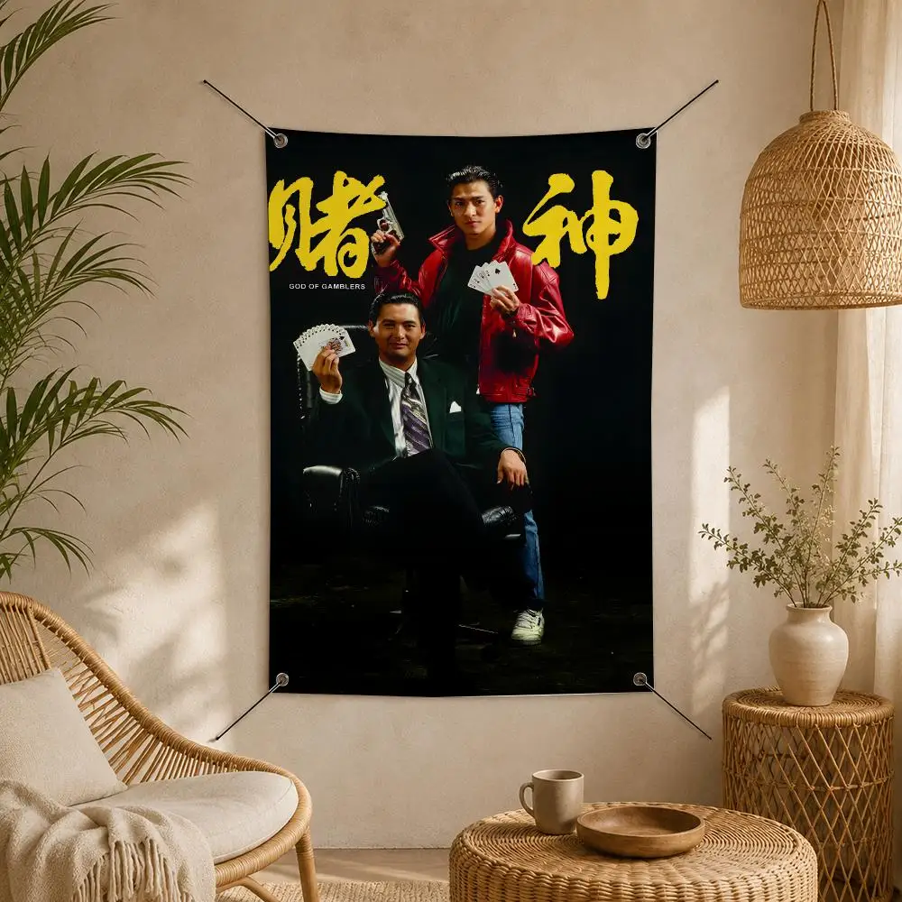 Chow Yun-fat Flags Vertical For Bedroom Dorm Wall Garden Yard Porch Patio Home Party Decor