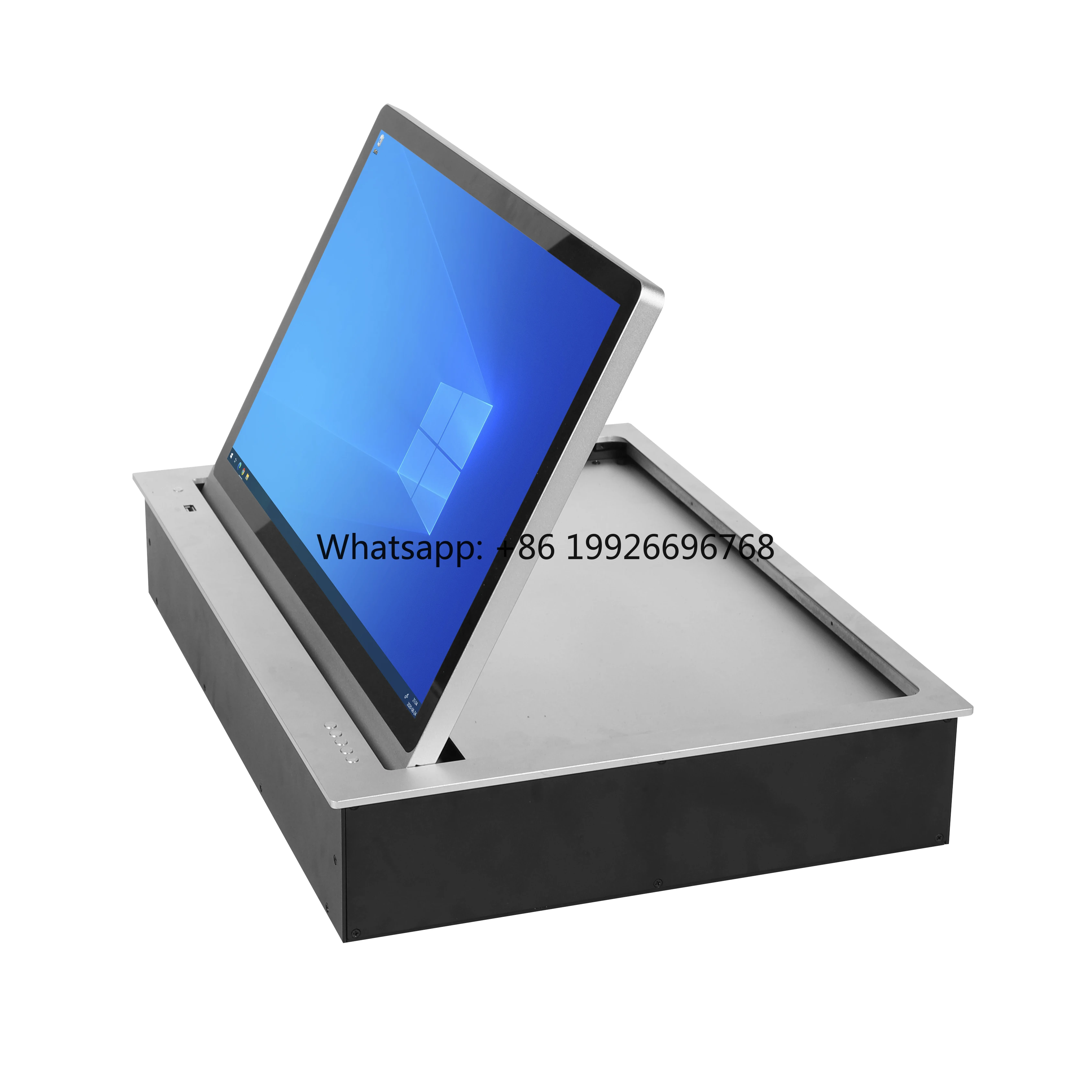 

15.6-23.8 Inch Touch Screen Conference Table Hidden Pop up LCD Lift Paperless Conference Room Systems manufacturer
