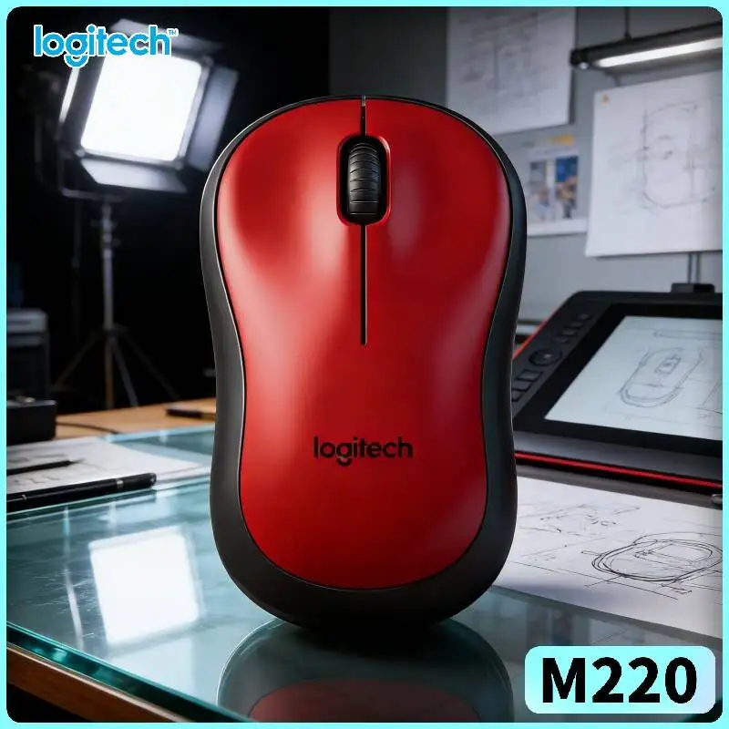 Logitech M220 Wireless Mouse Silent Clicks 1000 DPI Ergonomic Shape 10m Distance 18-Month Battery Accessory