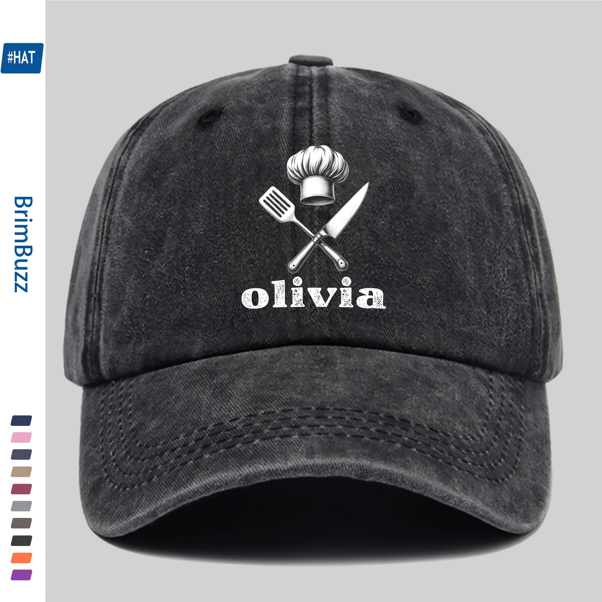 Chef Print Trucker Hat Adjustable Snapback Cap with Chef-Themed Lightweight Suitable for Dating