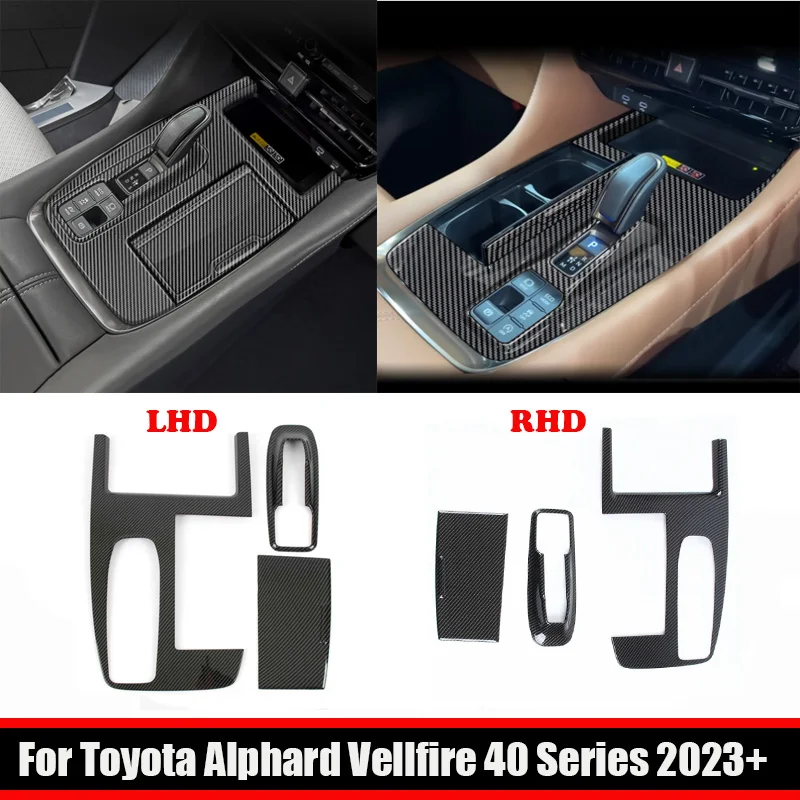 LHD RHD For Toyota Alphard Vellfire 40 Series 2023 2024 interior Accessorie Car center console Gear Shift Panel handbrake Cover