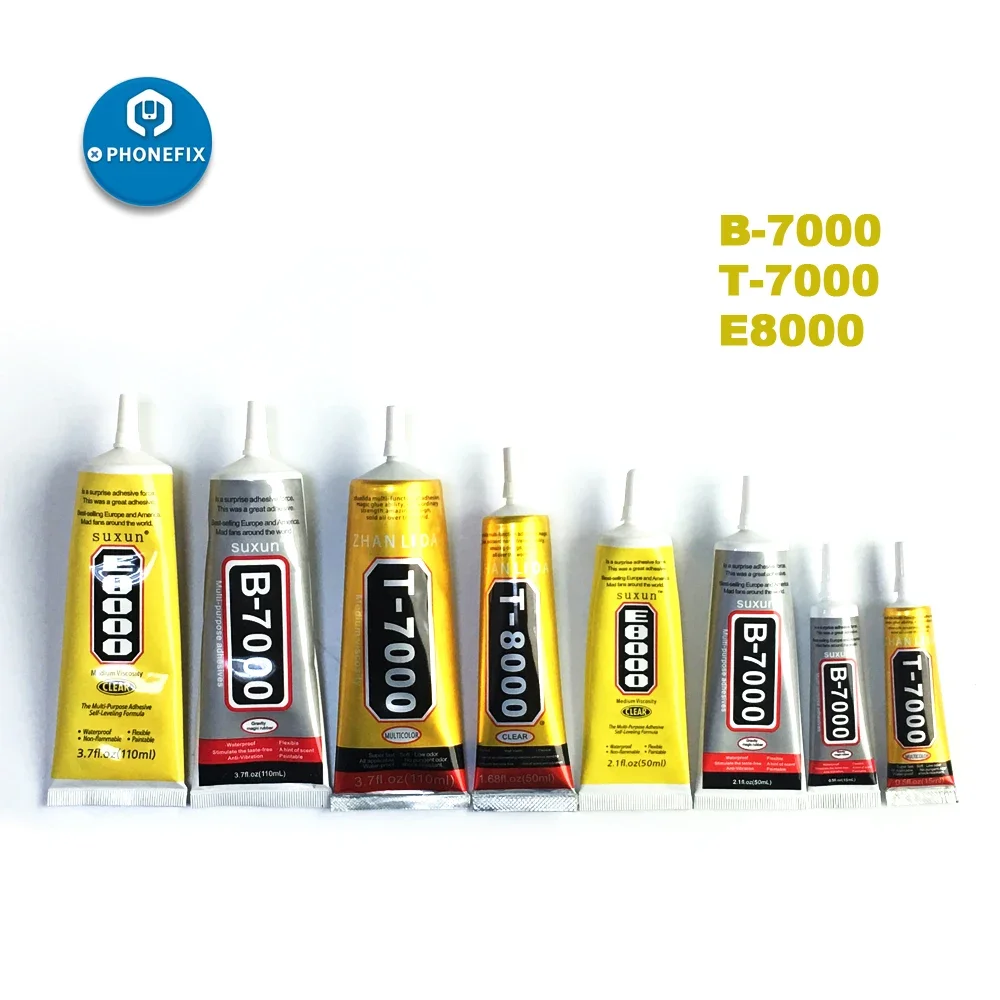 Multi-purpose Industrial Adhesive Glue B7000/E8000/T7000/T8000 Medium Iscosity Transparent / Black Glue Adhesive Phone Repair