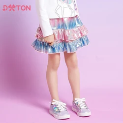 DXTON Kids Sequins Shiny Skirt Girls Dancewear Ballet Party Miniskirt Kids Pleated Skirt for Girls 3-10 Yrs Children Clothing