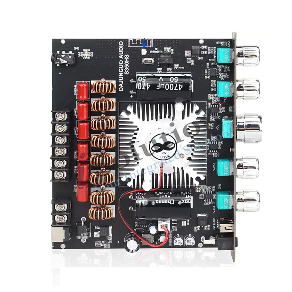 S350HS 2.1-channel BT Amplifier Board TPA3251 HIFI Subwoofer 220W * 2+350W Desktop Amplifier 12-36V 2-8Ω