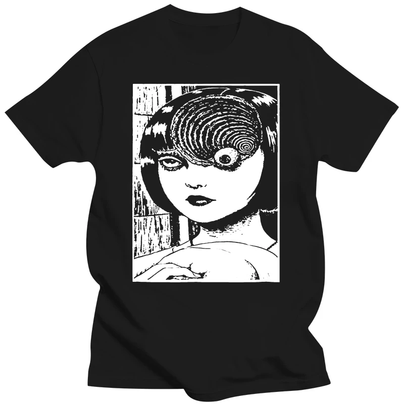 2020 Fashion Men T shirt Uzumaki Junji Ito summer personality Horror Manga T shirt