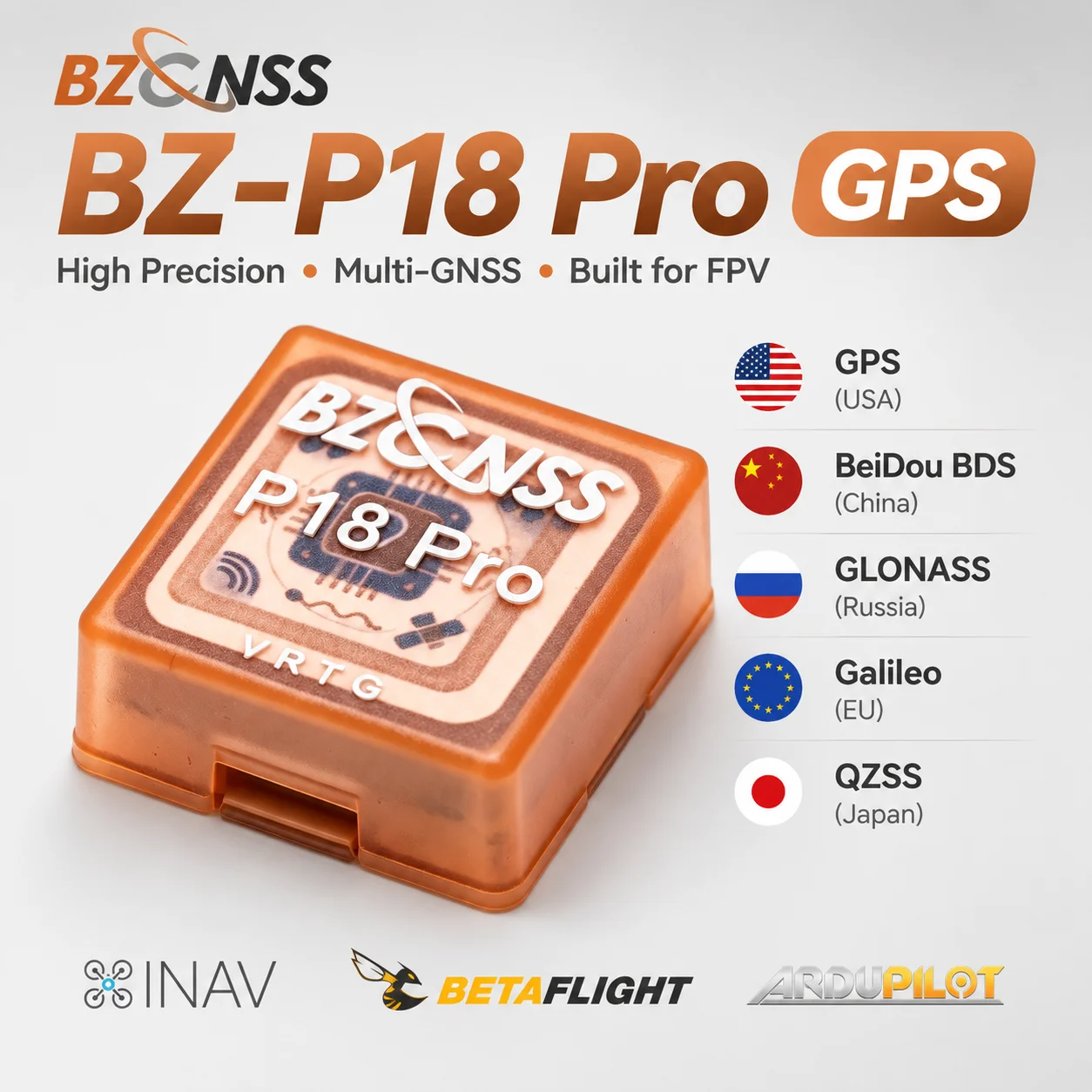 modulo gps bzgnss bz-p18 pro chip m10 receptor gnss sistema de navegacion piezas para dron fpv accesorios de hardware electronico