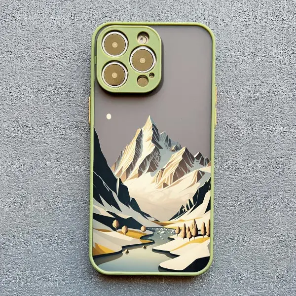 Nebelgebirge-Landschaft Handyhülle für iPhone 15 14 12 13 Mini 16 Plus 17 16 11 Pro Max X XS XR Stoßfeste Rückseite Schutzhülle – Detail 5