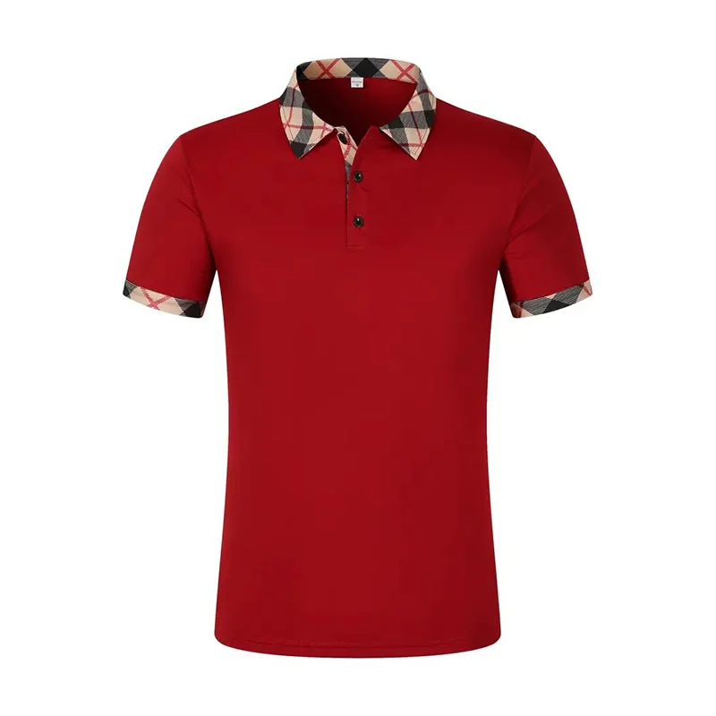 2024 Sommer Herren kurz ärmel ige Polos hirt Business Office Revers Shirt Herren Freizeit T-Shirt europäische und amerikanische Plus Size