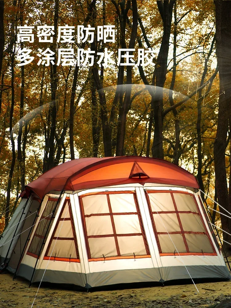 Hot SalesHot Sales10 Person Outdoor Camping, Rainproof, Two Bedroom, One Living Room, 12 Person Team Building