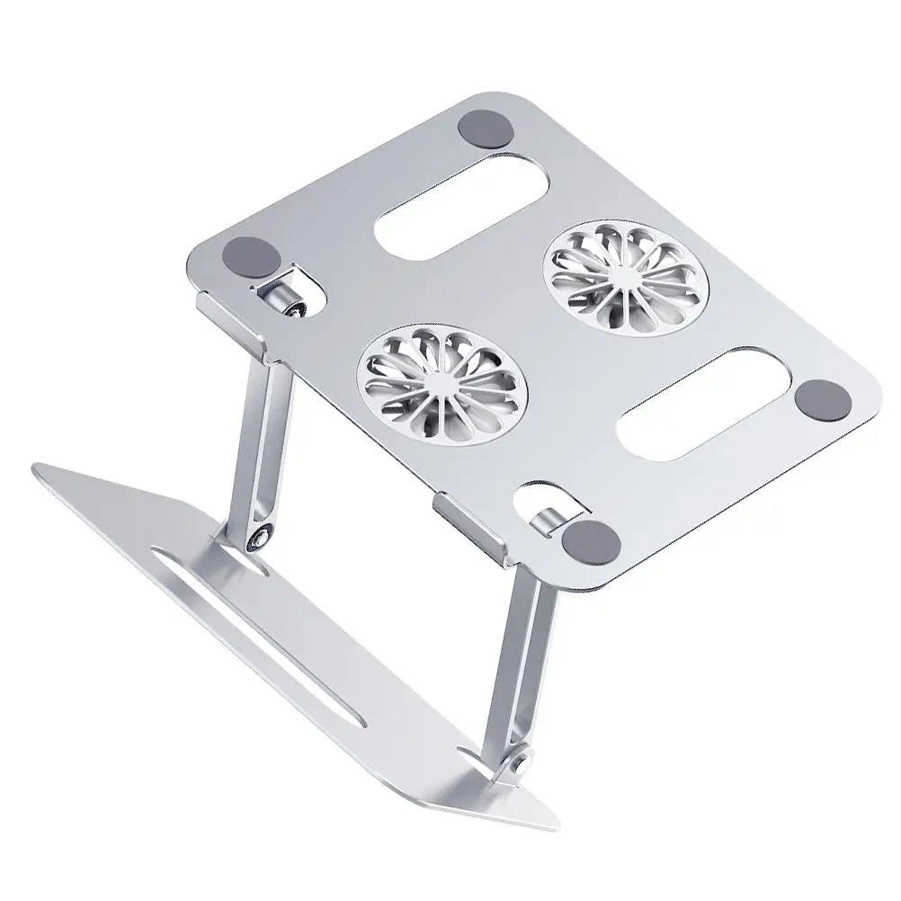 

Dual Fan Cooling Bracket Convenient Laptop Cooler Pad Adjustable Stand Aluminum Alloy