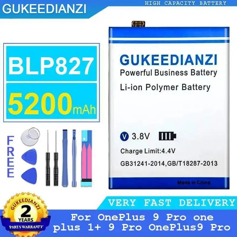 

5200Mah BLP827 For Oneplus 9 Pro One Plus 1+ Oneplus9 Mobile Phone Battery Premium Replacement