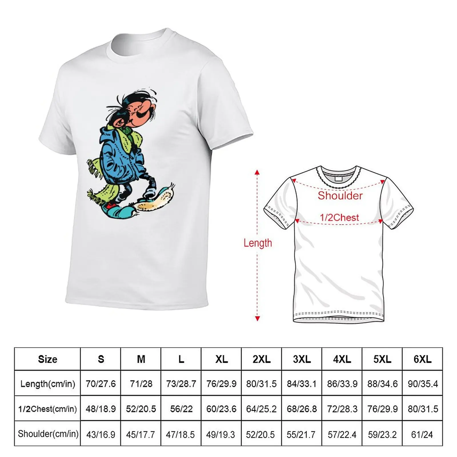 Gaston Goof Walking T-Shirt Breathable Sportswear T-Shirt for Men
