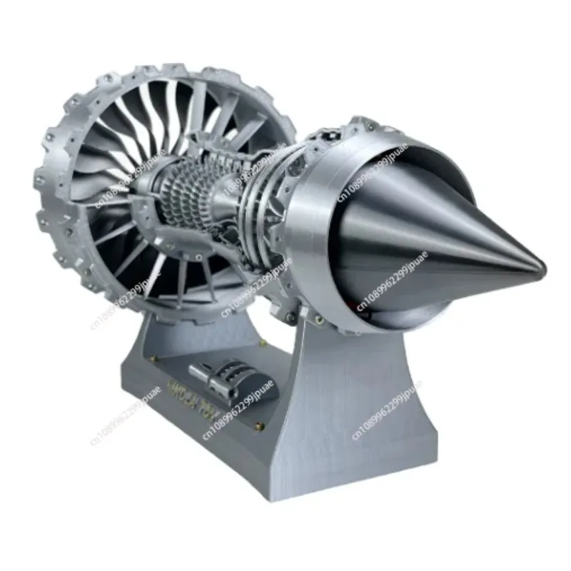 Simulated Jet Turbofan Engine Model Toy, Aviation Mechanical Ornament with Battle Stance for Hobby Collection